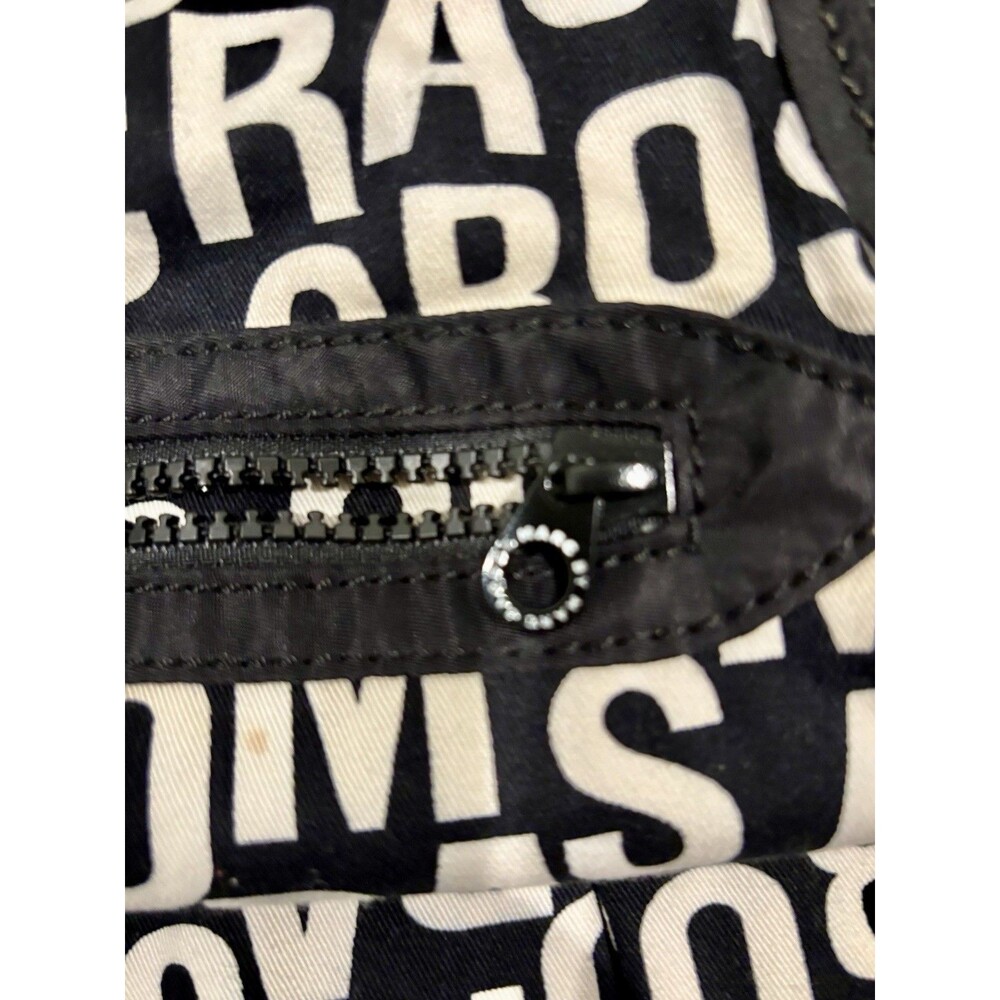 MARC JACOBS Large Black Logo Quilted Nylon Double Handle Tote Bag 20L x 18W x 5H - Picture 5 of 6